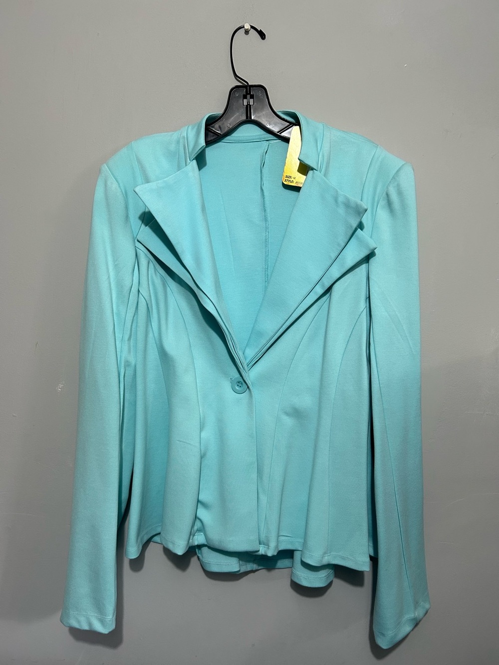 Women's Aqua Single-Button Blazer Jacket